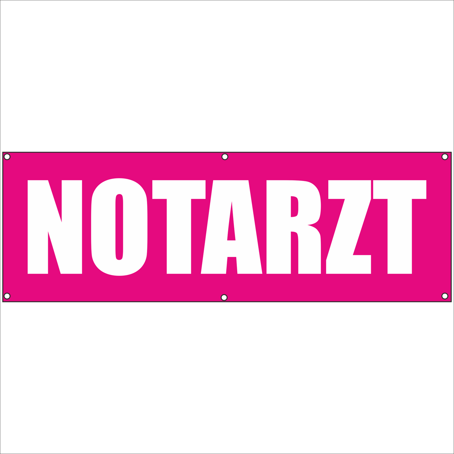 Werbeplane - Gerüstplane - p110 - Notarzt - NEU - Plane für Baustelle- Garten- Zaun oder Veranstaltung