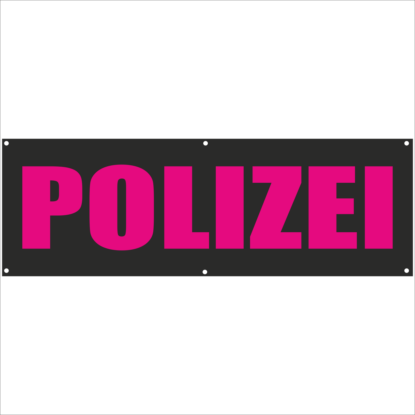 Werbeplane - Gerüstplane - p112 - Polizei - NEU - Plane für Baustelle- Garten- Zaun oder Veranstaltung