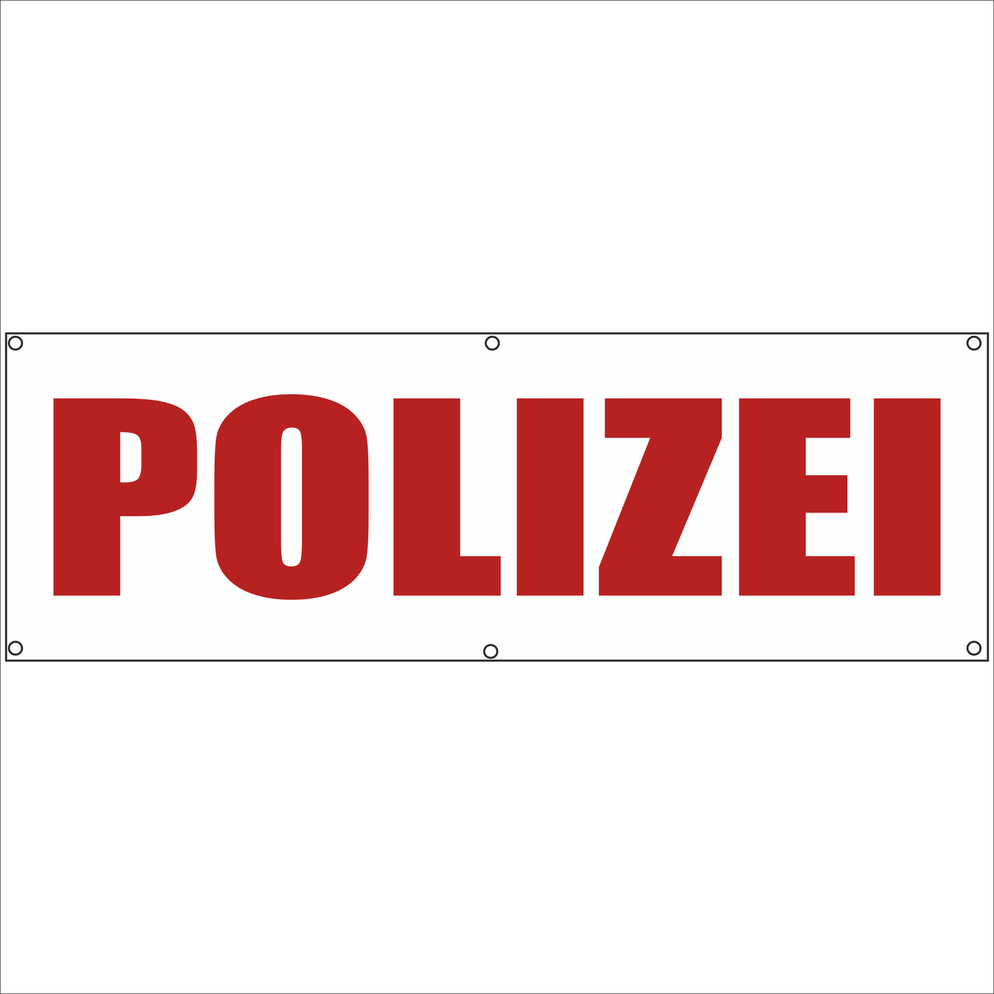 Werbeplane - Gerüstplane - p112 - Polizei - NEU - Plane für Baustelle- Garten- Zaun oder Veranstaltung