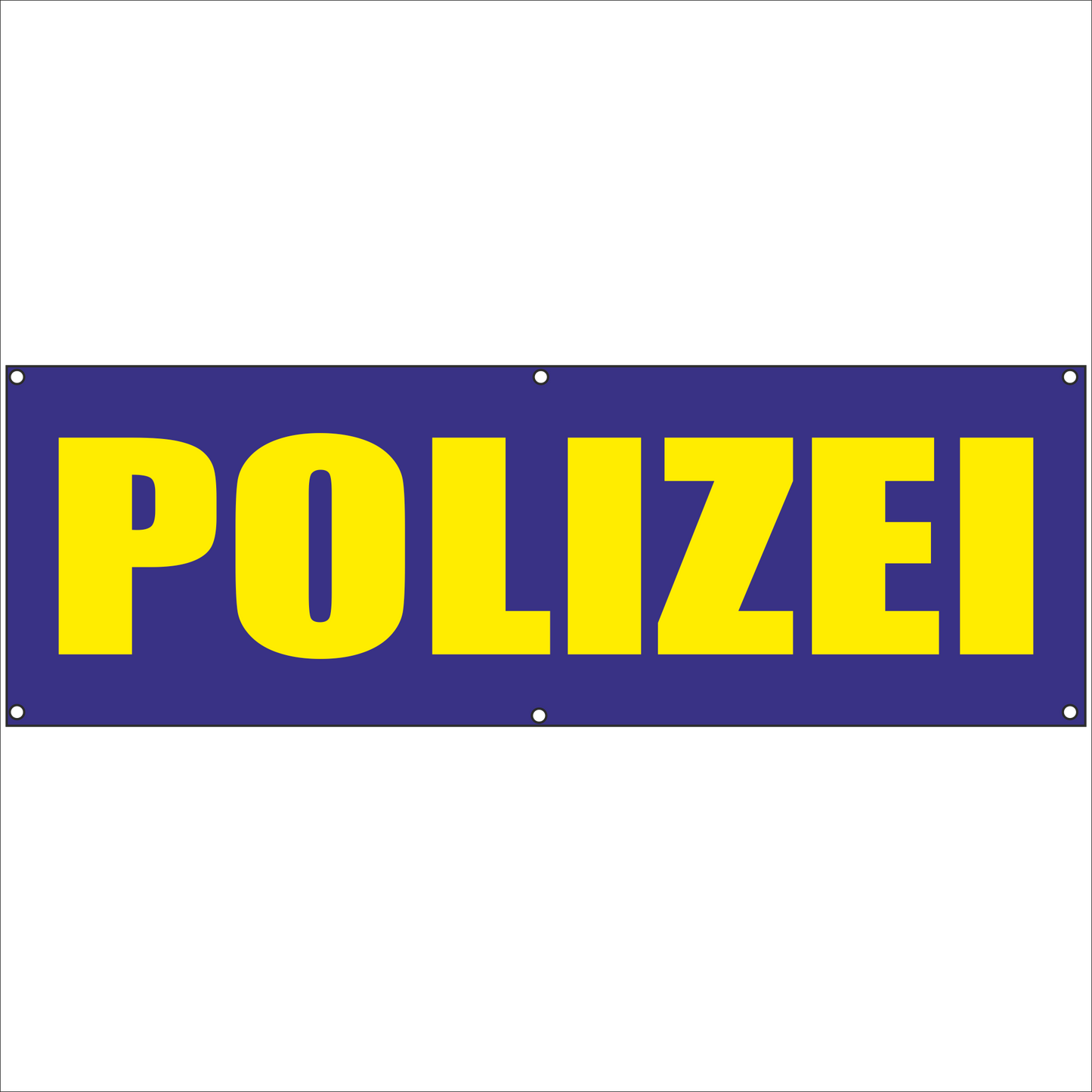 Werbeplane - Gerüstplane - p112 - Polizei - NEU - Plane für Baustelle- Garten- Zaun oder Veranstaltung
