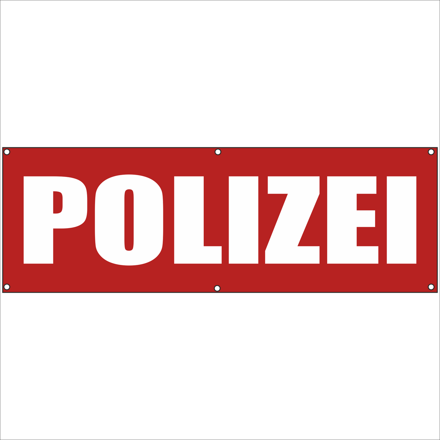 Werbeplane - Gerüstplane - p112 - Polizei - NEU - Plane für Baustelle- Garten- Zaun oder Veranstaltung