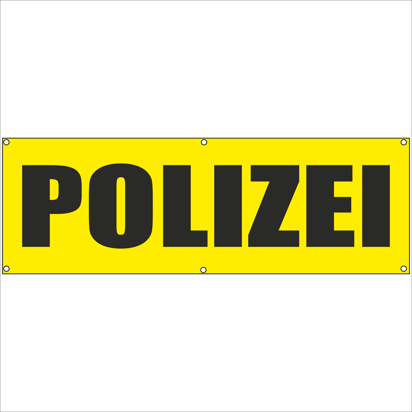 Werbeplane - Gerüstplane - p112 - Polizei - NEU - Plane für Baustelle- Garten- Zaun oder Veranstaltung