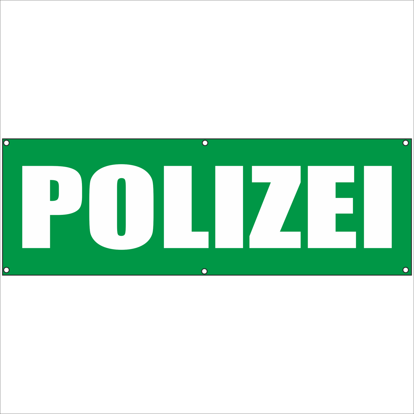 Werbeplane - Gerüstplane - p112 - Polizei - NEU - Plane für Baustelle- Garten- Zaun oder Veranstaltung