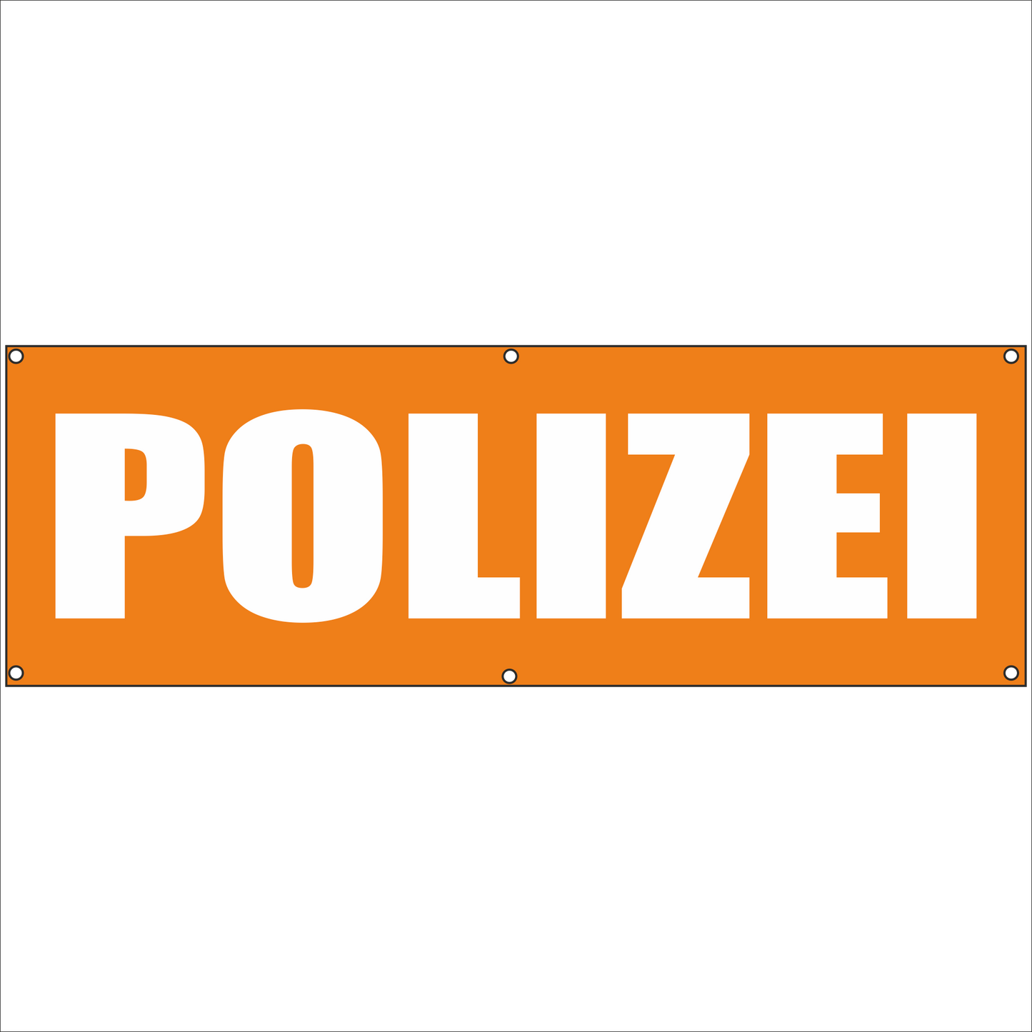 Werbeplane - Gerüstplane - p112 - Polizei - NEU - Plane für Baustelle- Garten- Zaun oder Veranstaltung