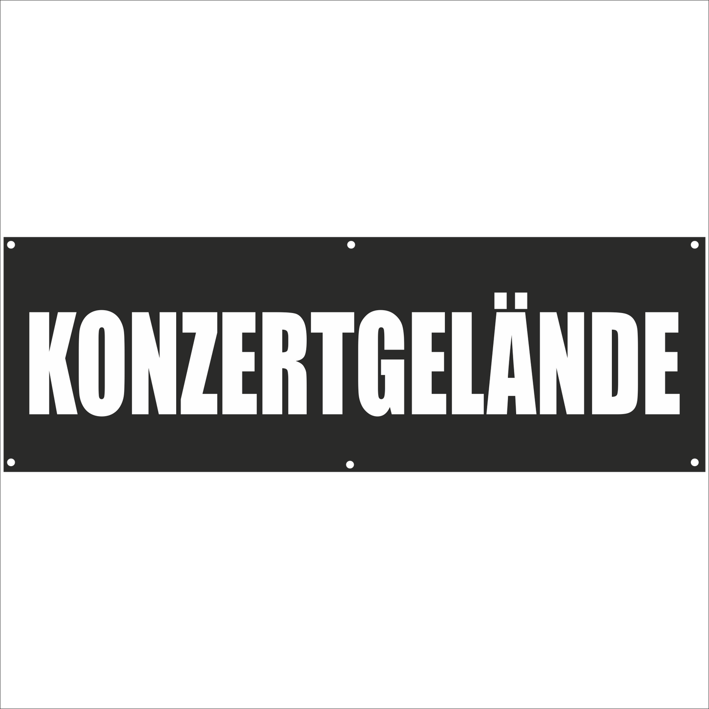 Werbeplane - Gerüstplane - p113 - Konzertgelände - NEU - Plane für Baustelle- Garten- Zaun oder Veranstaltung