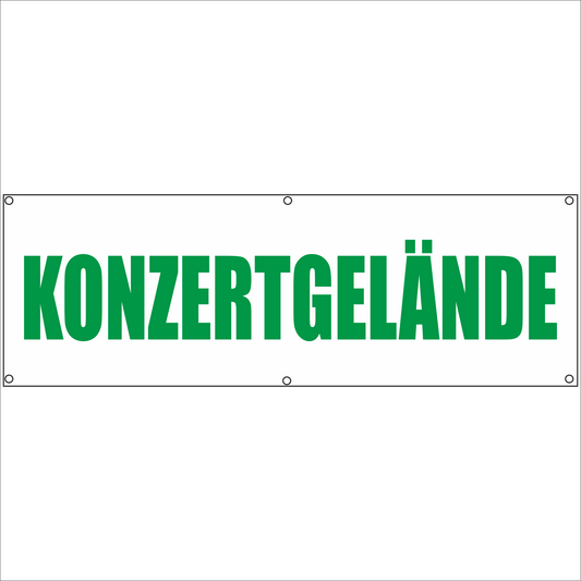 Werbeplane - Gerüstplane - p113 - Konzertgelände - NEU - Plane für Baustelle- Garten- Zaun oder Veranstaltung