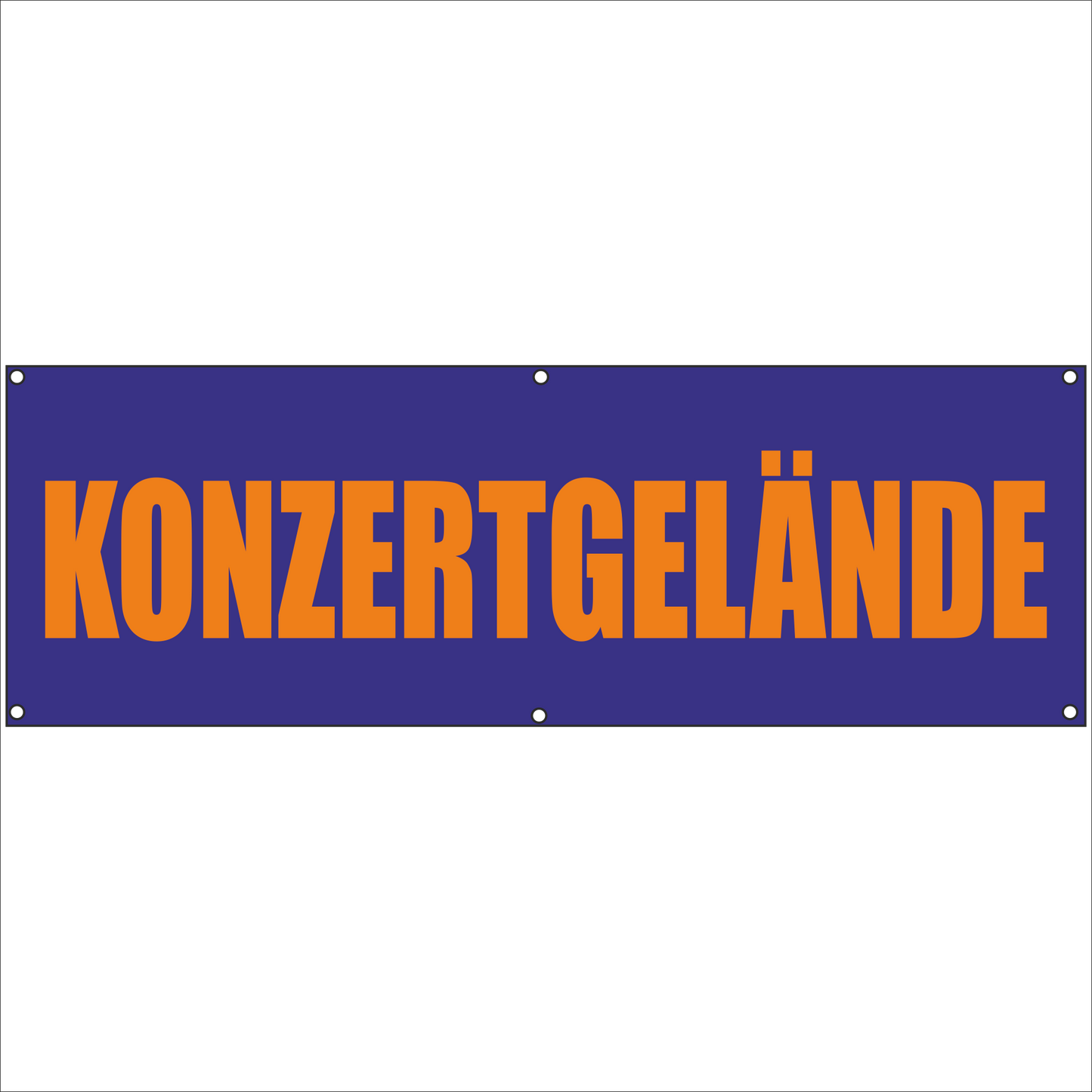 Werbeplane - Gerüstplane - p113 - Konzertgelände - NEU - Plane für Baustelle- Garten- Zaun oder Veranstaltung