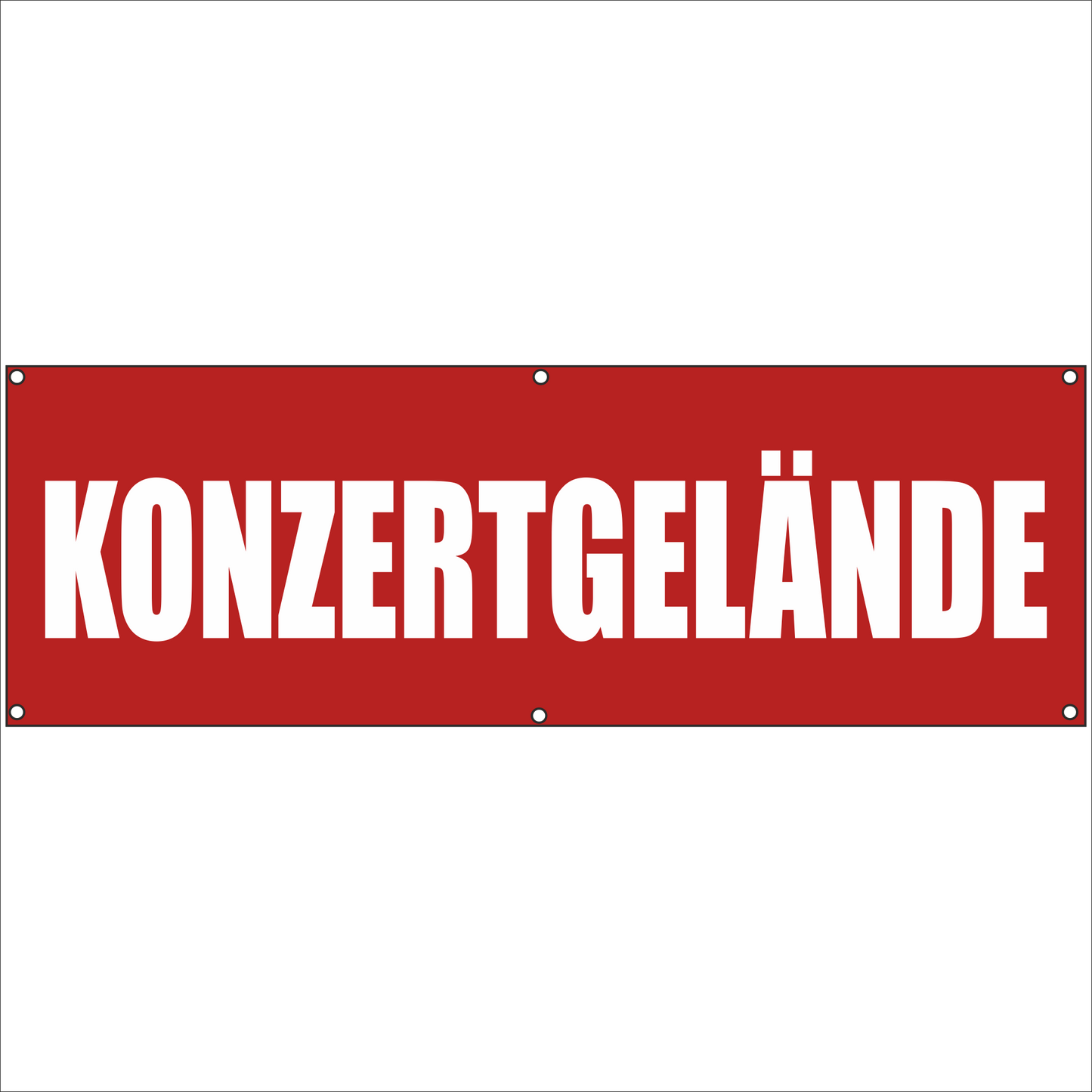 Werbeplane - Gerüstplane - p113 - Konzertgelände - NEU - Plane für Baustelle- Garten- Zaun oder Veranstaltung