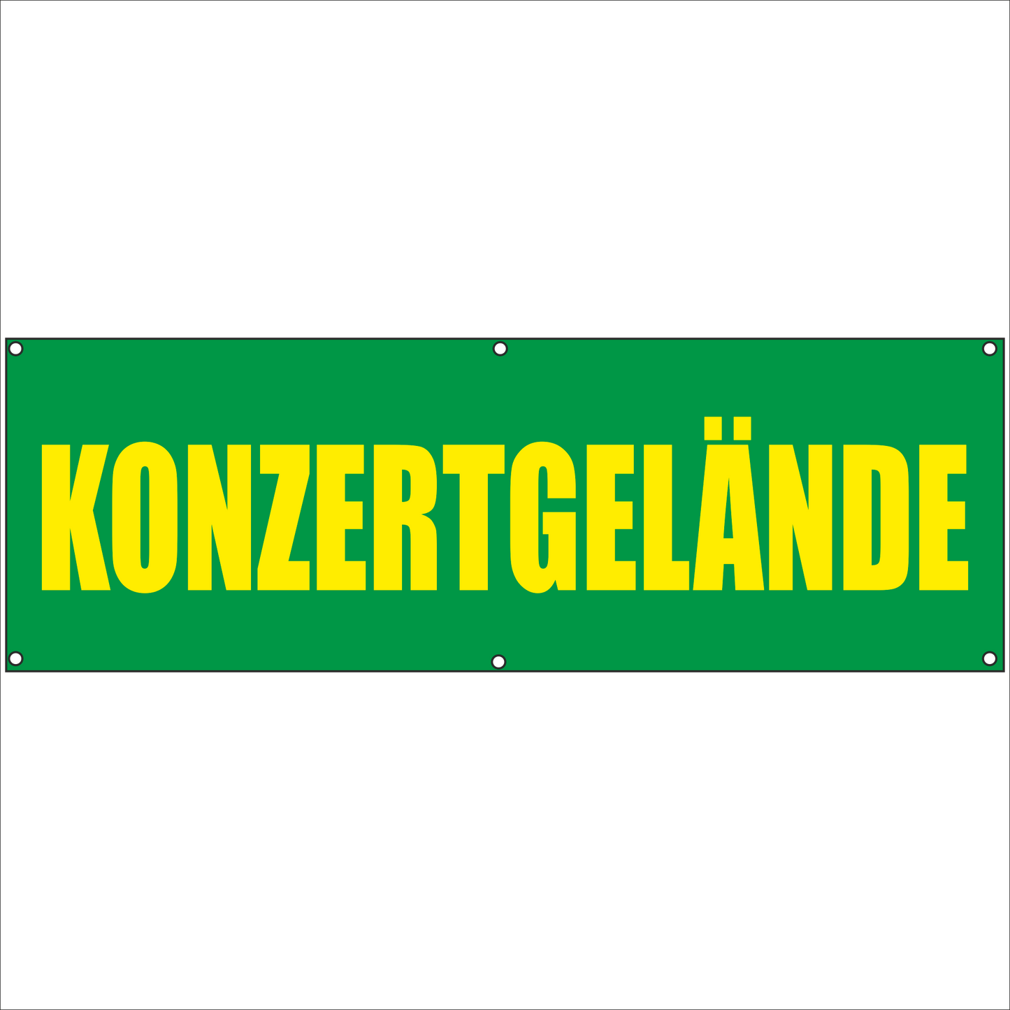 Werbeplane - Gerüstplane - p113 - Konzertgelände - NEU - Plane für Baustelle- Garten- Zaun oder Veranstaltung