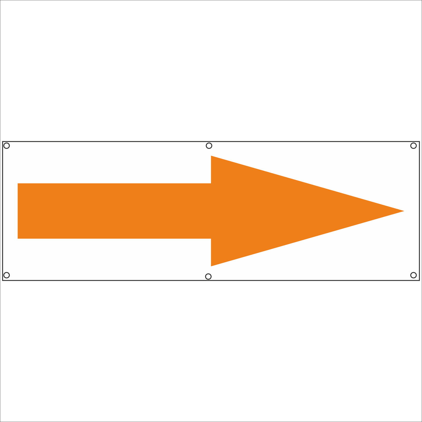 Werbeplane - Gerüstplane - p114 - Pfeil rechts - NEU - Plane für Baustelle- Garten- Zaun oder Veranstaltung