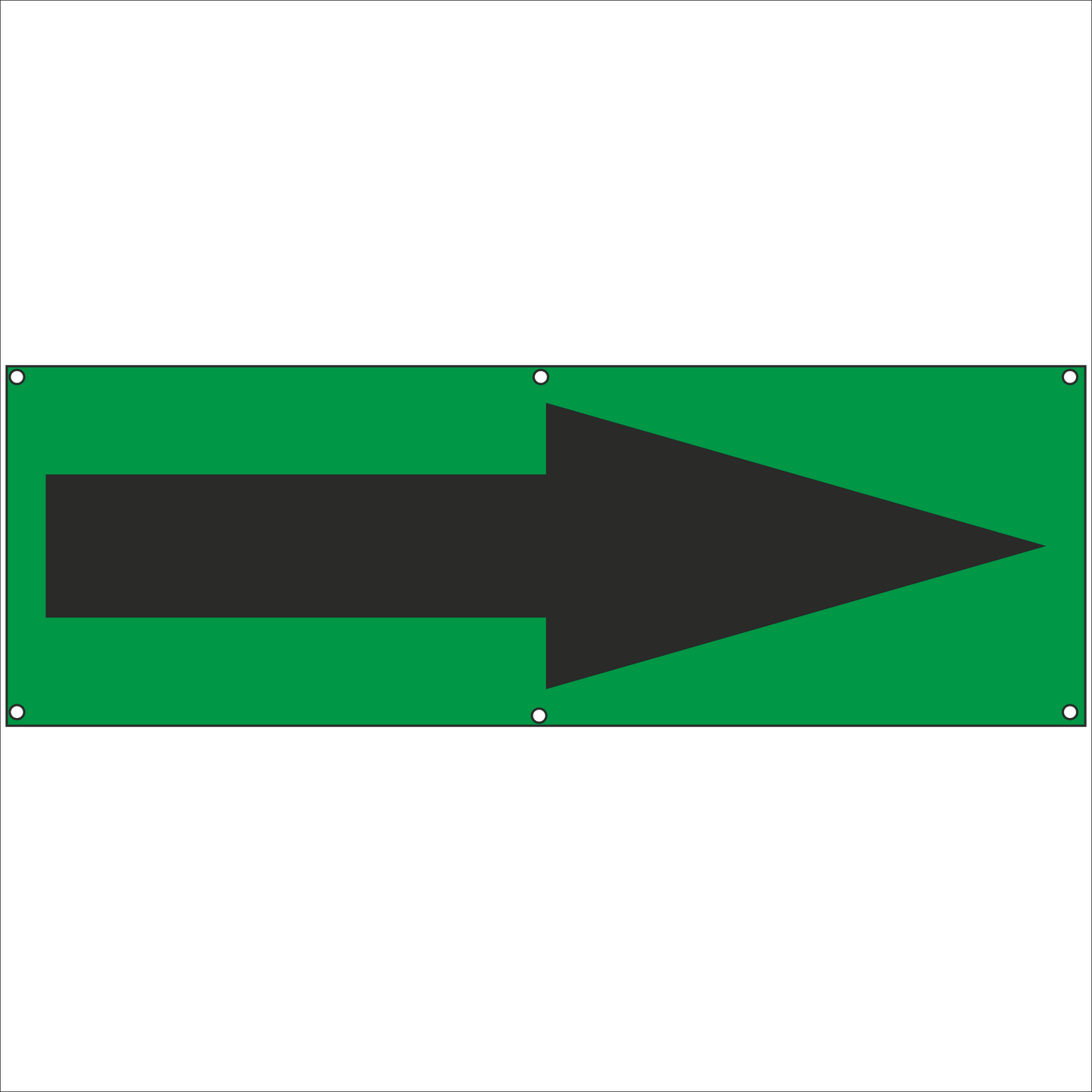 Werbeplane - Gerüstplane - p114 - Pfeil rechts - NEU - Plane für Baustelle- Garten- Zaun oder Veranstaltung