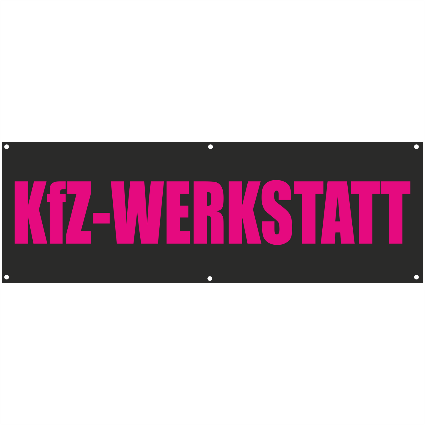Werbeplane - Gerüstplane - p117 - KfZ-Werkstatt - NEU - Plane für Baustelle- Garten- Zaun oder Veranstaltung