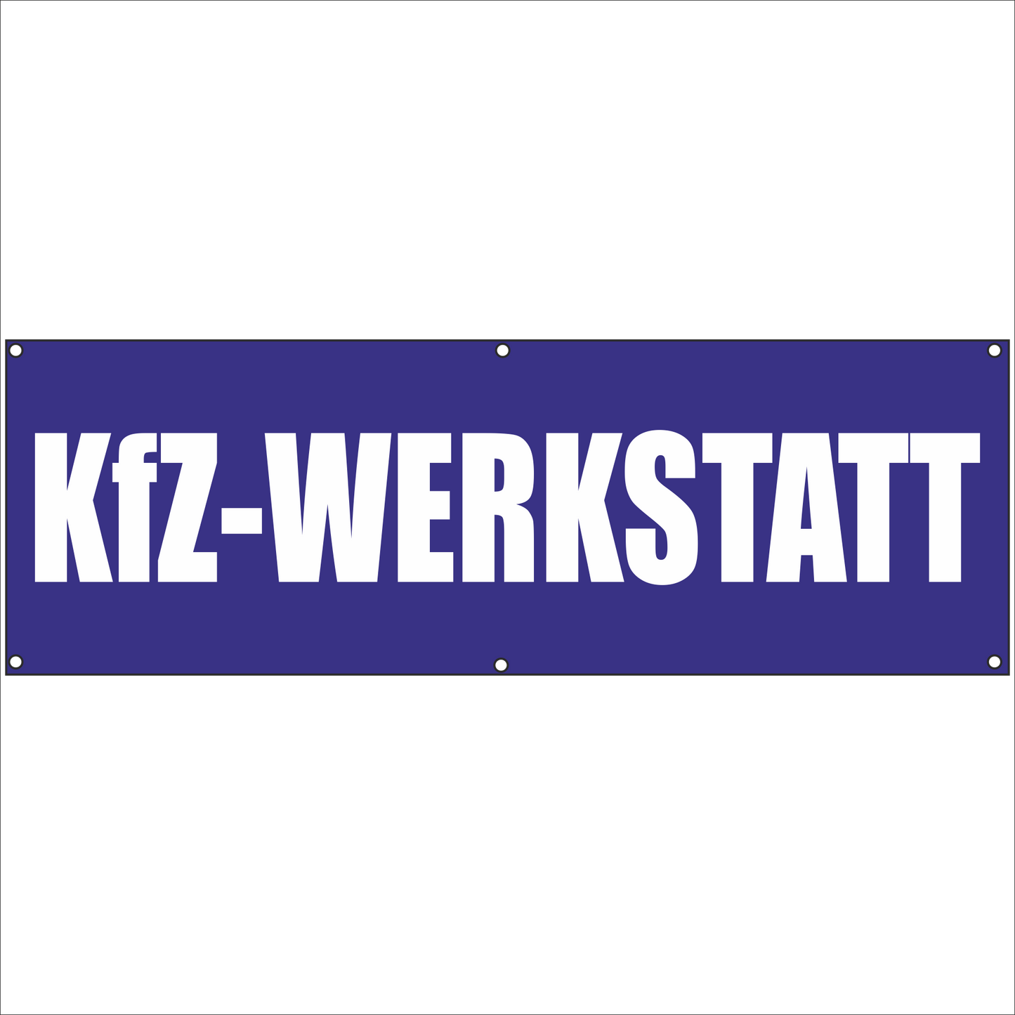 Werbeplane - Gerüstplane - p117 - KfZ-Werkstatt - NEU - Plane für Baustelle- Garten- Zaun oder Veranstaltung