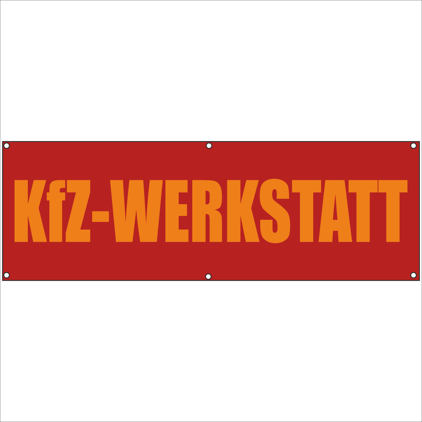 Werbeplane - Gerüstplane - p117 - KfZ-Werkstatt - NEU - Plane für Baustelle- Garten- Zaun oder Veranstaltung