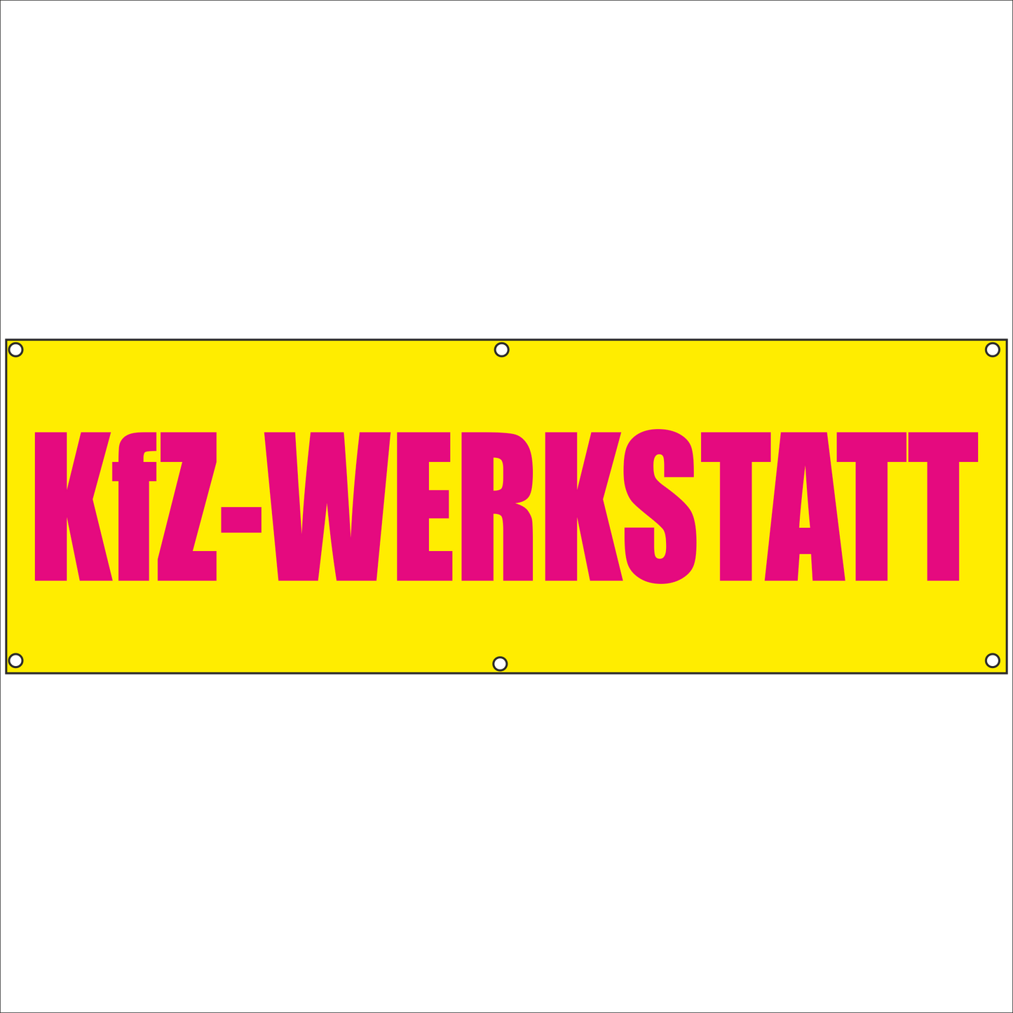 Werbeplane - Gerüstplane - p117 - KfZ-Werkstatt - NEU - Plane für Baustelle- Garten- Zaun oder Veranstaltung