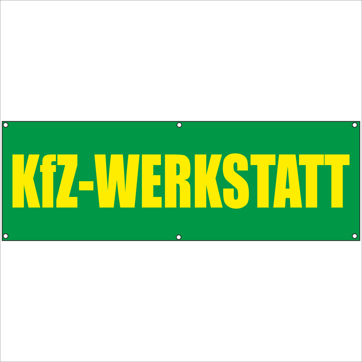 Werbeplane - Gerüstplane - p117 - KfZ-Werkstatt - NEU - Plane für Baustelle- Garten- Zaun oder Veranstaltung