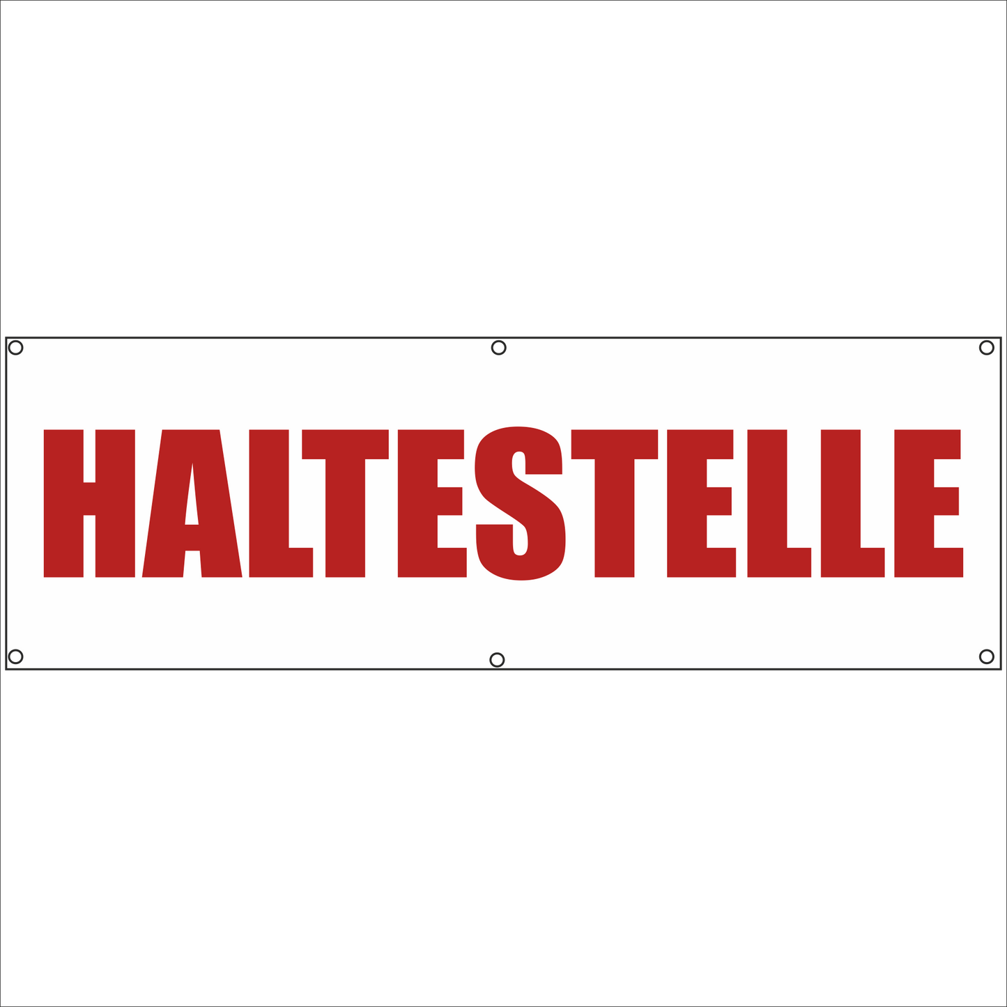 Werbeplane - Gerüstplane - p118 - Haltestelle - NEU - Plane für Baustelle- Garten- Zaun oder Veranstaltung