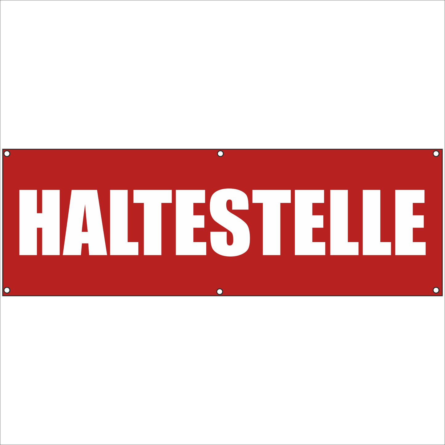 Werbeplane - Gerüstplane - p118 - Haltestelle - NEU - Plane für Baustelle- Garten- Zaun oder Veranstaltung