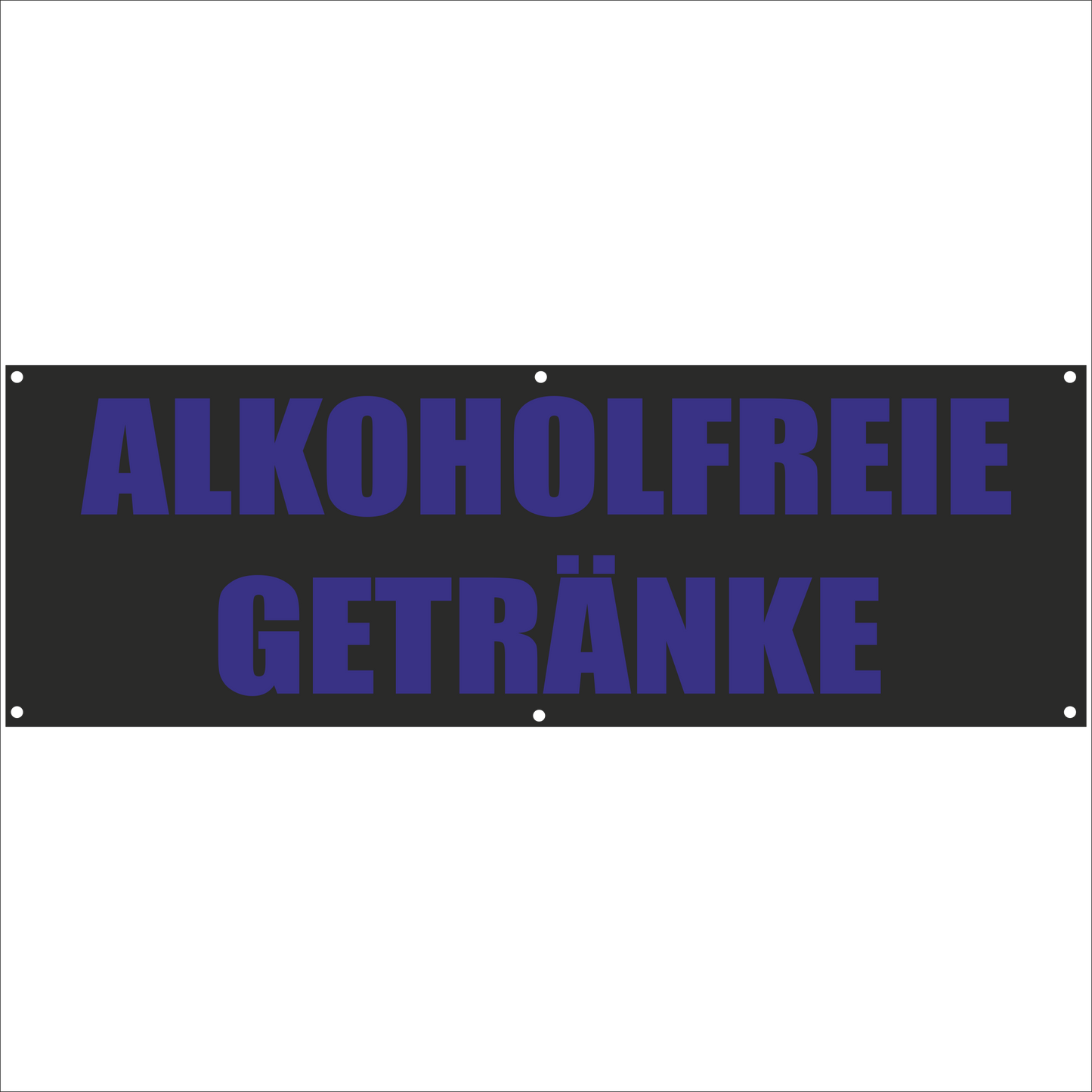 Werbeplane - Gerüstplane - p120 - Alkoholfreie Getränke - NEU - Plane für Baustelle- Garten- Zaun oder Veranstaltung