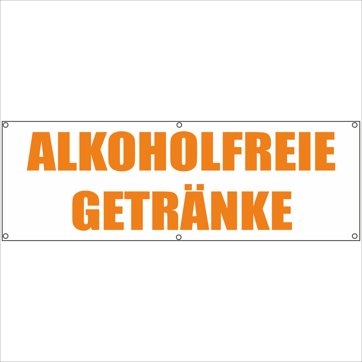 Werbeplane - Gerüstplane - p120 - Alkoholfreie Getränke - NEU - Plane für Baustelle- Garten- Zaun oder Veranstaltung