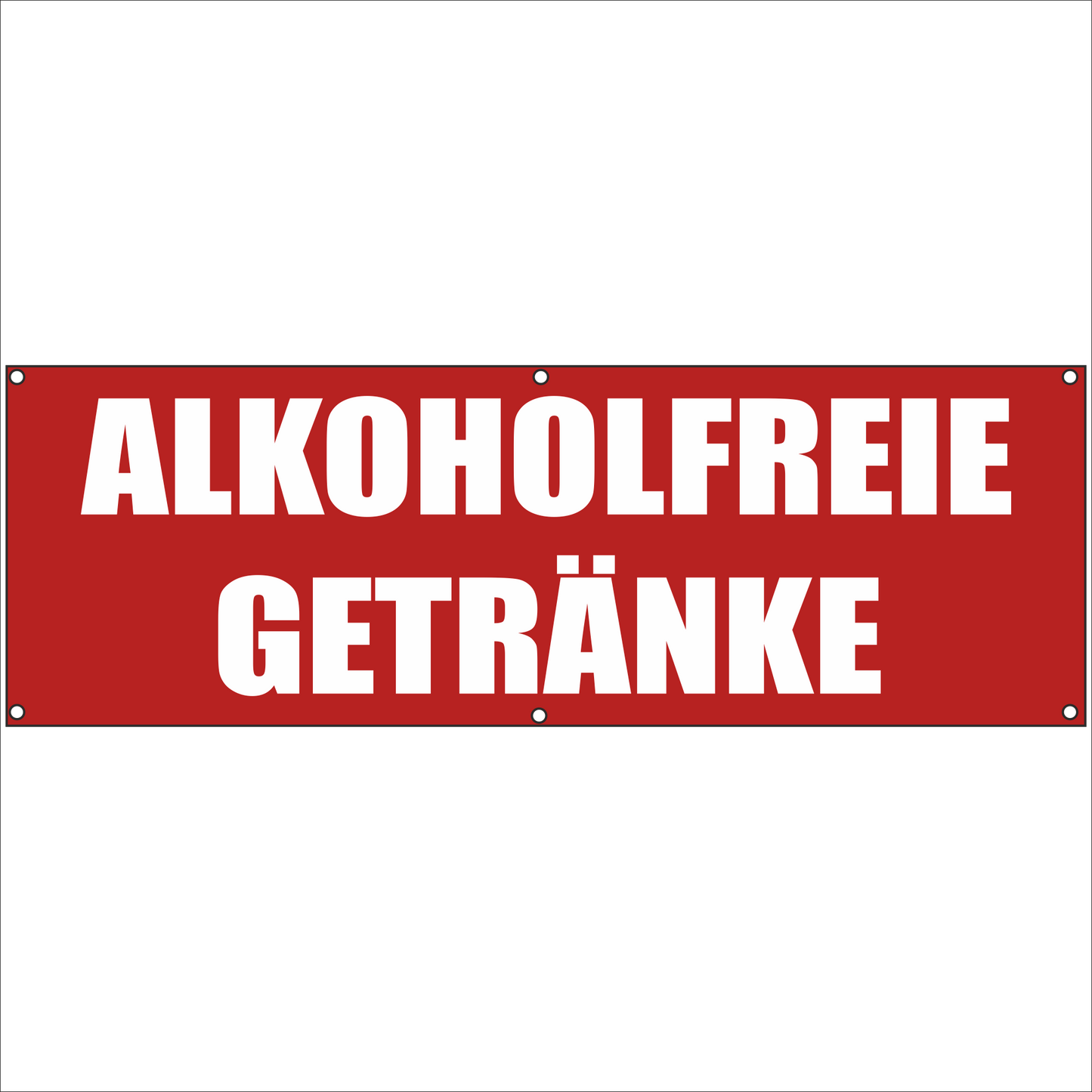Werbeplane - Gerüstplane - p120 - Alkoholfreie Getränke - NEU - Plane für Baustelle- Garten- Zaun oder Veranstaltung