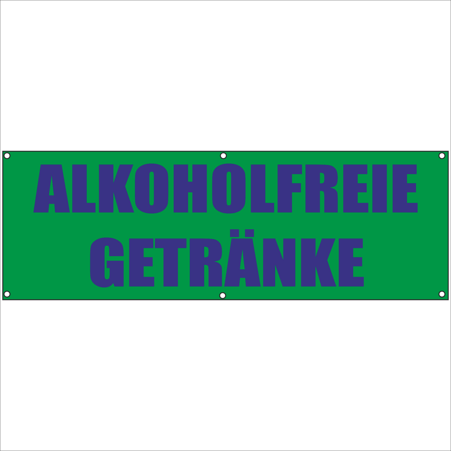 Werbeplane - Gerüstplane - p120 - Alkoholfreie Getränke - NEU - Plane für Baustelle- Garten- Zaun oder Veranstaltung