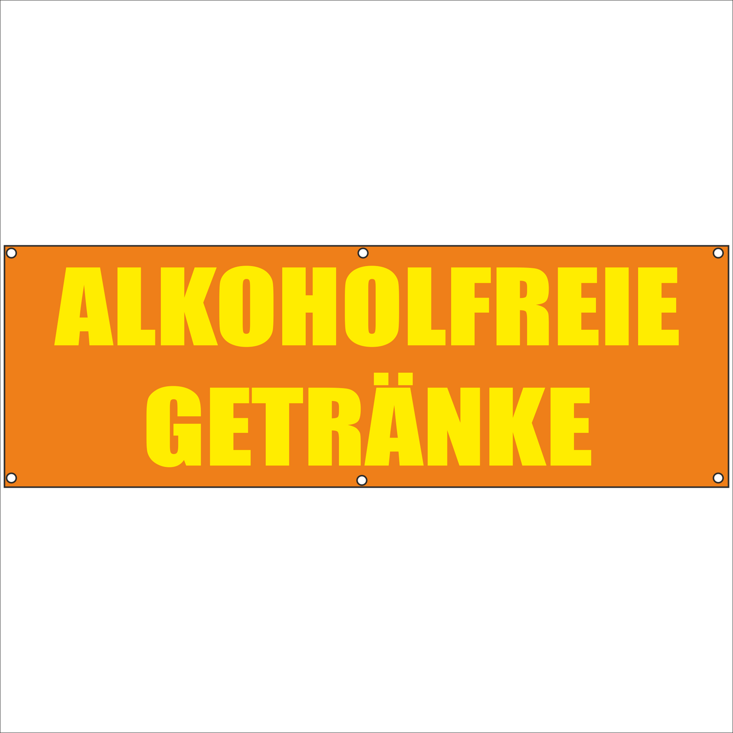 Werbeplane - Gerüstplane - p120 - Alkoholfreie Getränke - NEU - Plane für Baustelle- Garten- Zaun oder Veranstaltung