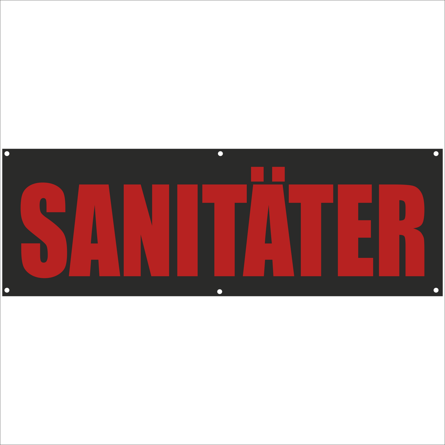 Werbeplane - Gerüstplane - p121 - Sanitäter - NEU - Plane für Baustelle- Garten- Zaun oder Veranstaltung