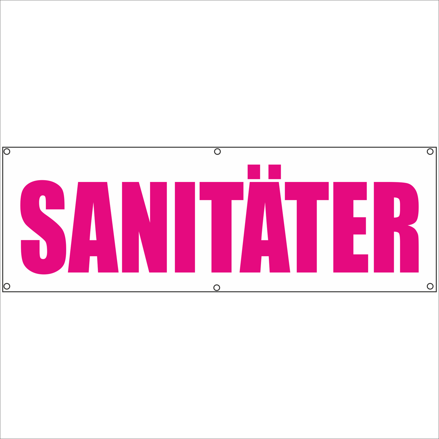 Werbeplane - Gerüstplane - p121 - Sanitäter - NEU - Plane für Baustelle- Garten- Zaun oder Veranstaltung