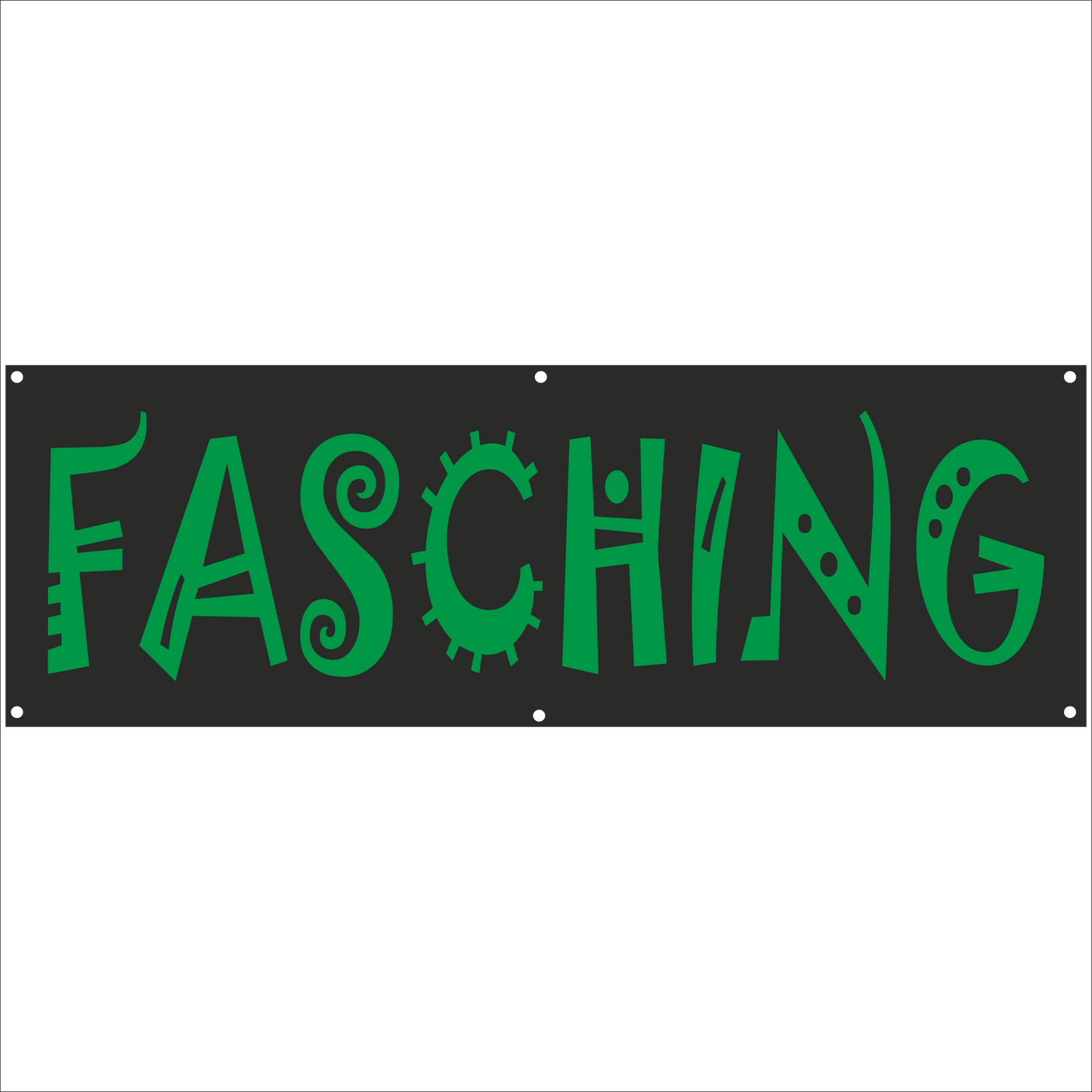 Werbeplane - Gerüstplane - p123 - Fasching - NEU - Plane für Baustelle- Garten- Zaun oder Veranstaltung