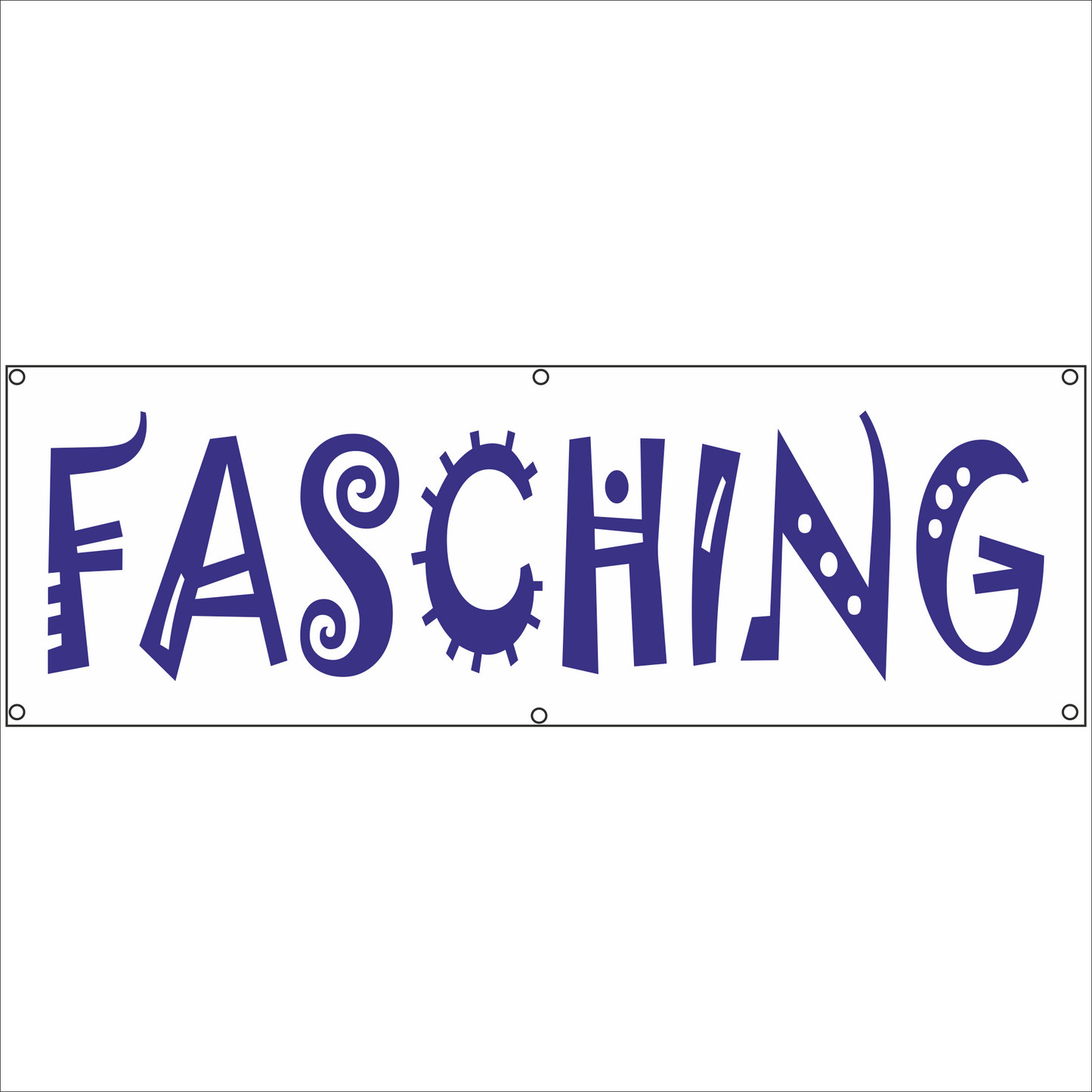 Werbeplane - Gerüstplane - p123 - Fasching - NEU - Plane für Baustelle- Garten- Zaun oder Veranstaltung