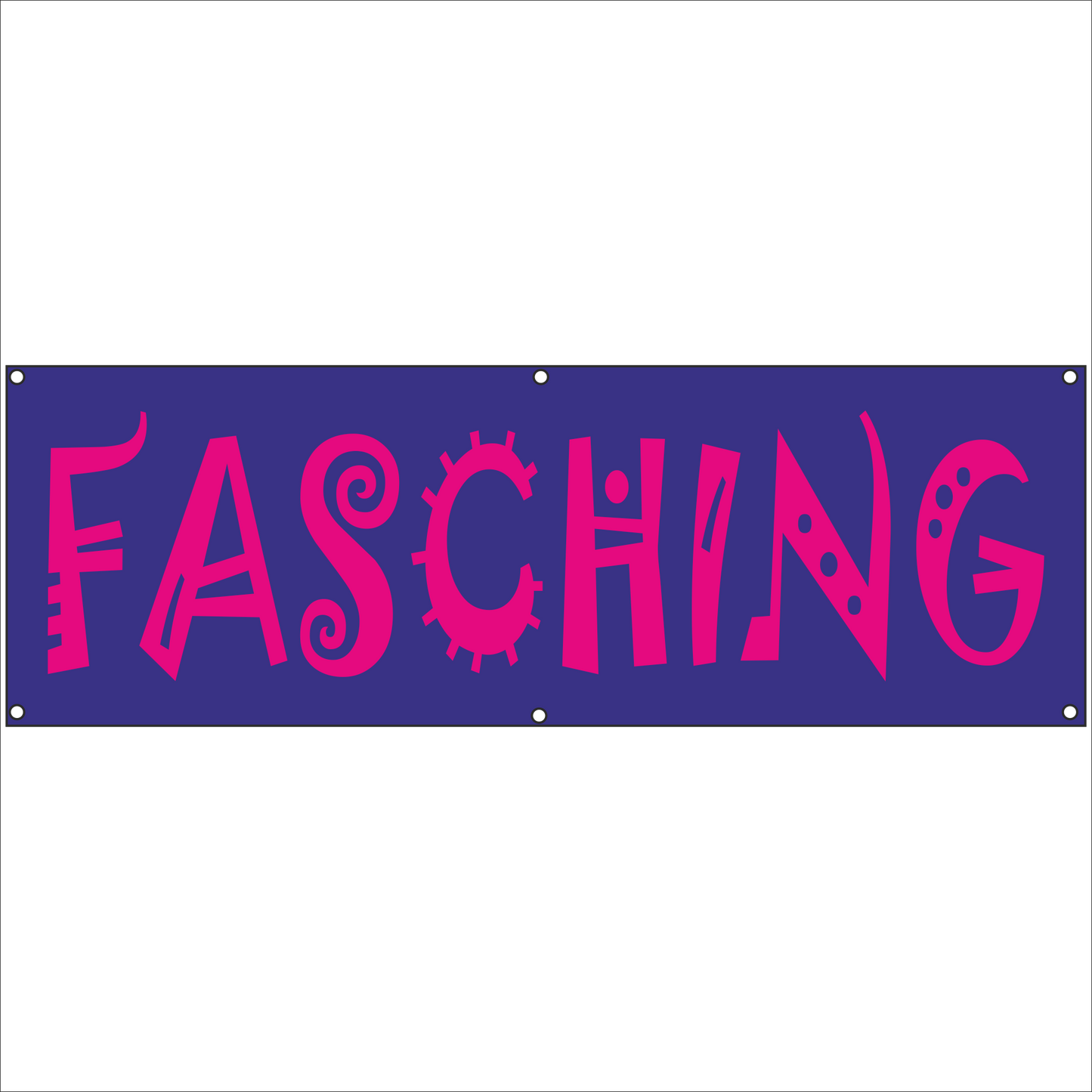 Werbeplane - Gerüstplane - p123 - Fasching - NEU - Plane für Baustelle- Garten- Zaun oder Veranstaltung