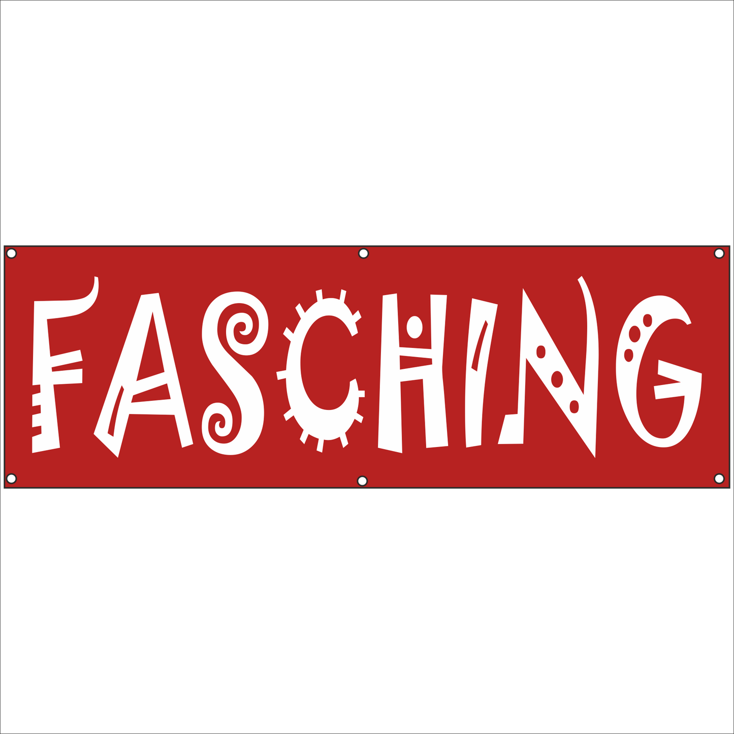 Werbeplane - Gerüstplane - p123 - Fasching - NEU - Plane für Baustelle- Garten- Zaun oder Veranstaltung