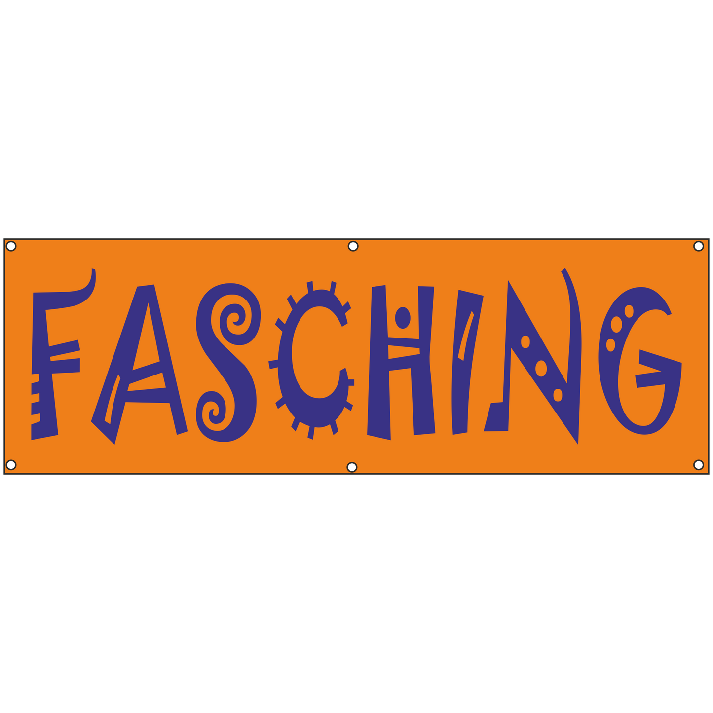 Werbeplane - Gerüstplane - p123 - Fasching - NEU - Plane für Baustelle- Garten- Zaun oder Veranstaltung