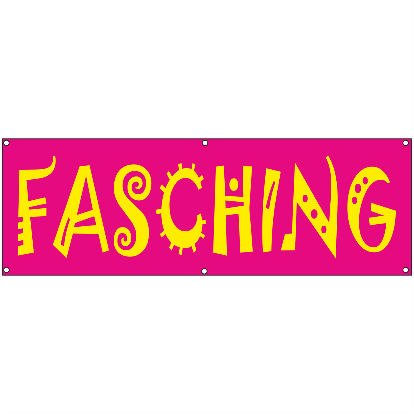 Werbeplane - Gerüstplane - p123 - Fasching - NEU - Plane für Baustelle- Garten- Zaun oder Veranstaltung