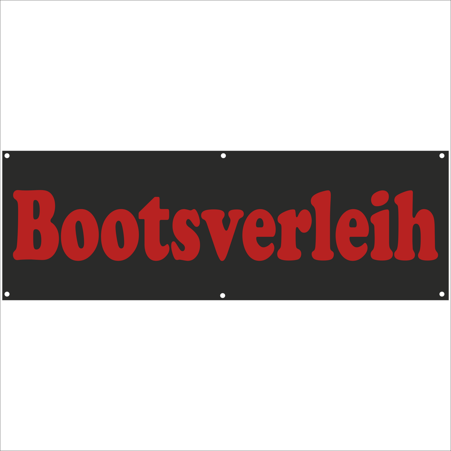 Werbeplane - Gerüstplane - p128 - Bootsverleih - NEU - Plane für Baustelle- Garten- Zaun oder Veranstaltung