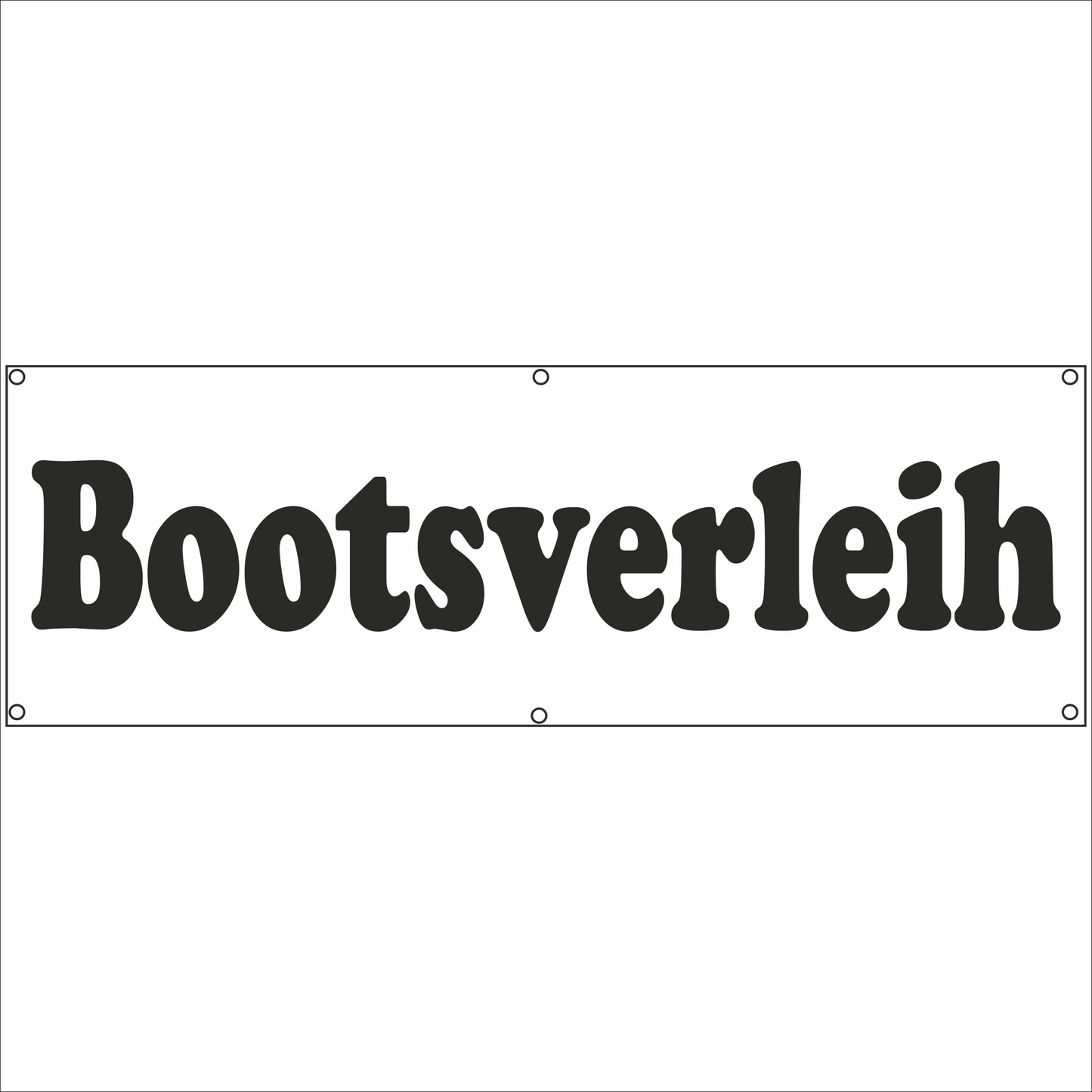 Werbeplane - Gerüstplane - p128 - Bootsverleih - NEU - Plane für Baustelle- Garten- Zaun oder Veranstaltung