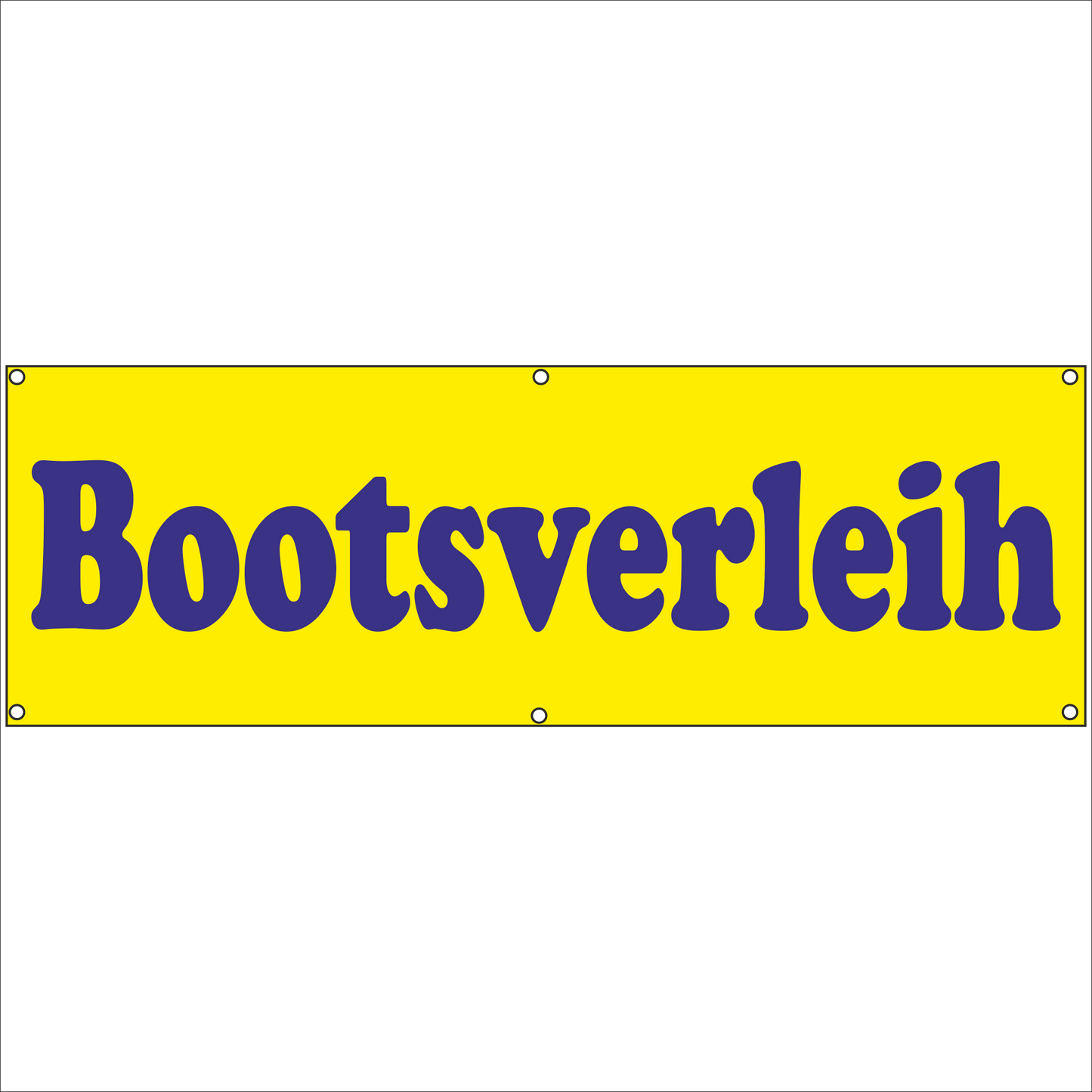 Werbeplane - Gerüstplane - p128 - Bootsverleih - NEU - Plane für Baustelle- Garten- Zaun oder Veranstaltung