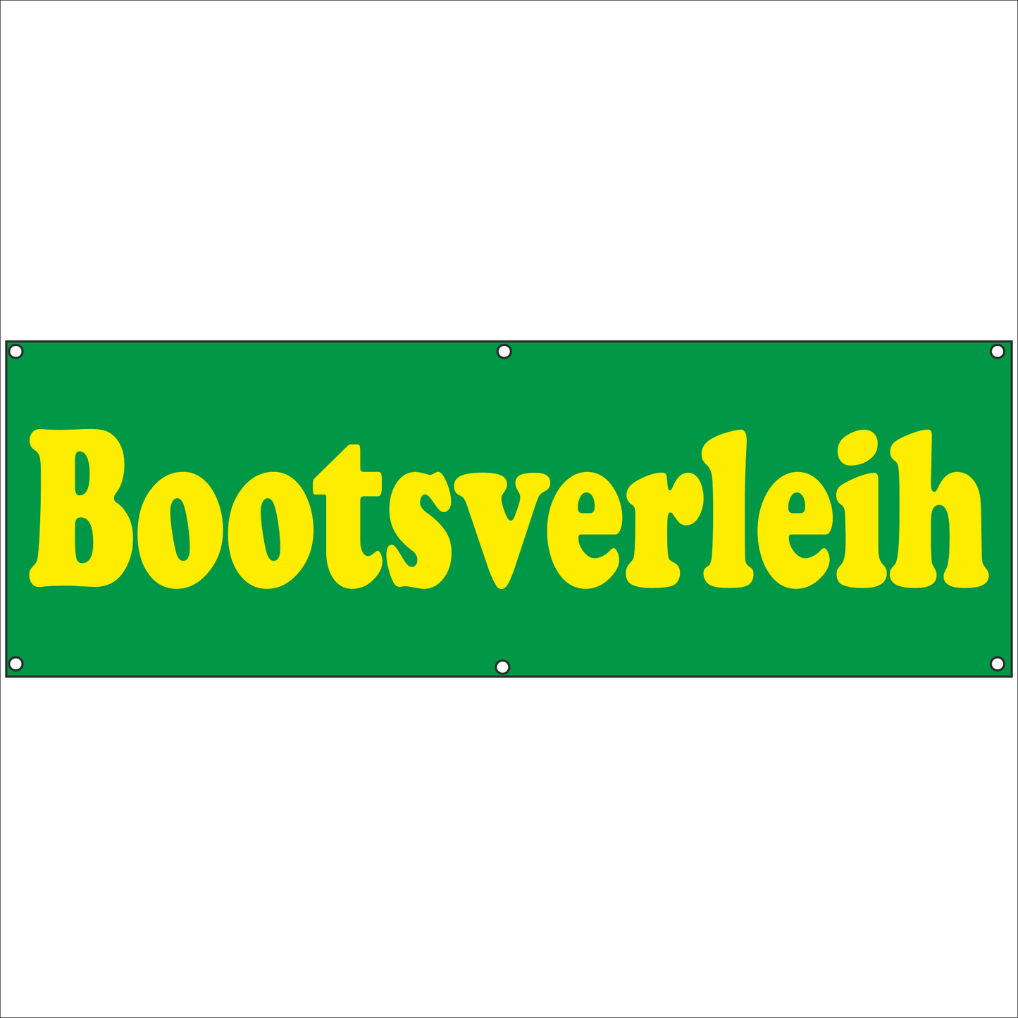 Werbeplane - Gerüstplane - p128 - Bootsverleih - NEU - Plane für Baustelle- Garten- Zaun oder Veranstaltung