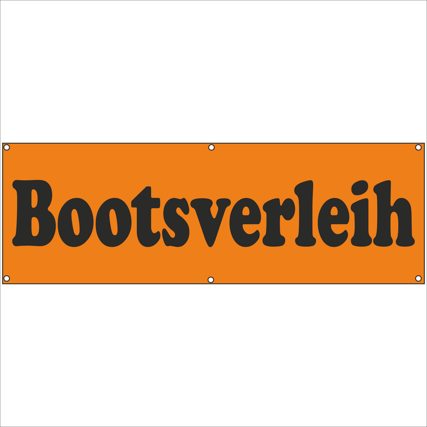 Werbeplane - Gerüstplane - p128 - Bootsverleih - NEU - Plane für Baustelle- Garten- Zaun oder Veranstaltung