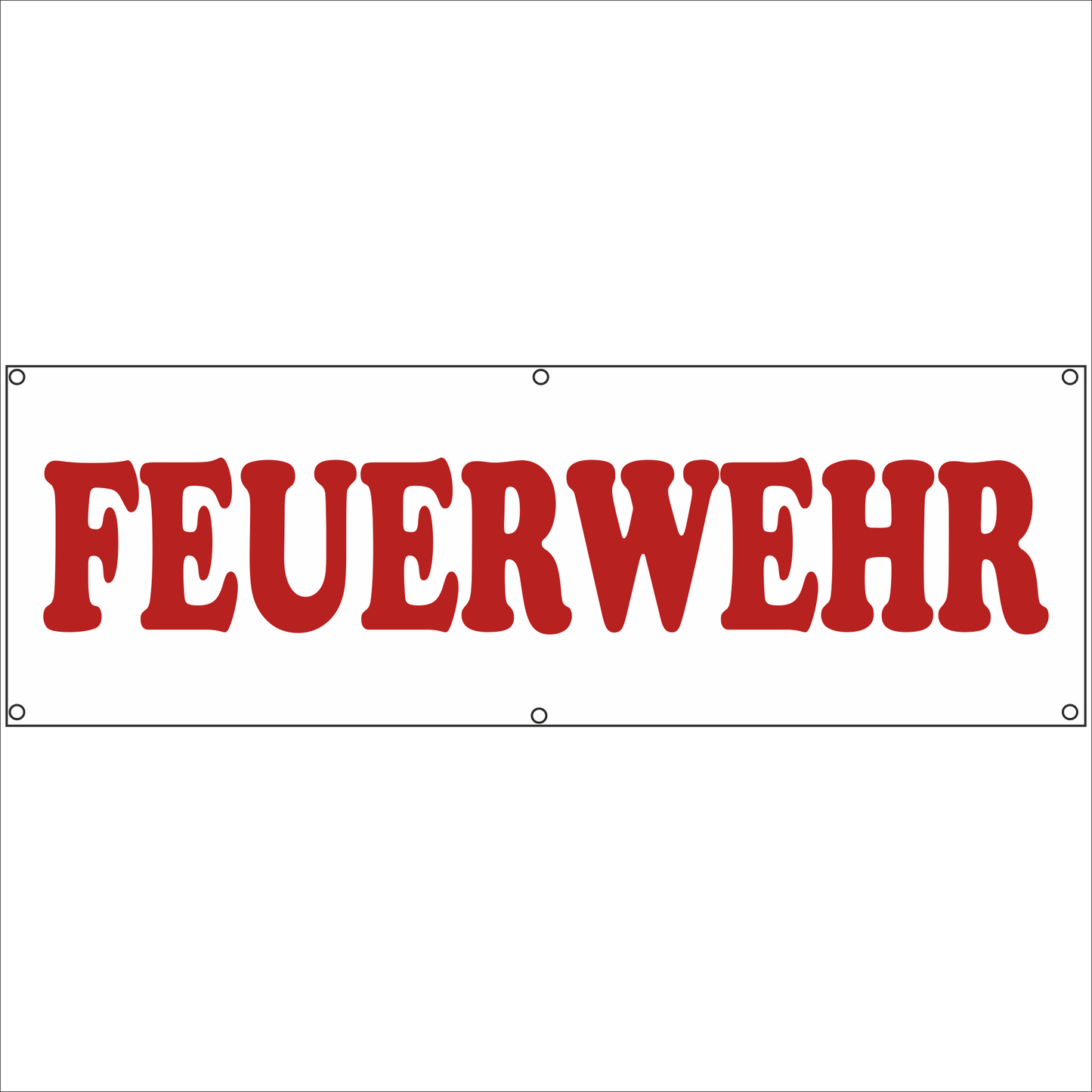 Werbeplane - Gerüstplane - p130 - Feuerwehr weiß - NEU - Plane für Baustelle- Garten- Zaun oder Veranstaltung
