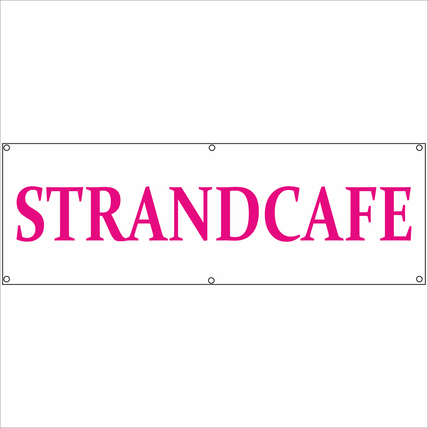 Werbeplane - Gerüstplane - p133 - Strandcafe - NEU - Plane für Baustelle- Garten- Zaun oder Veranstaltung