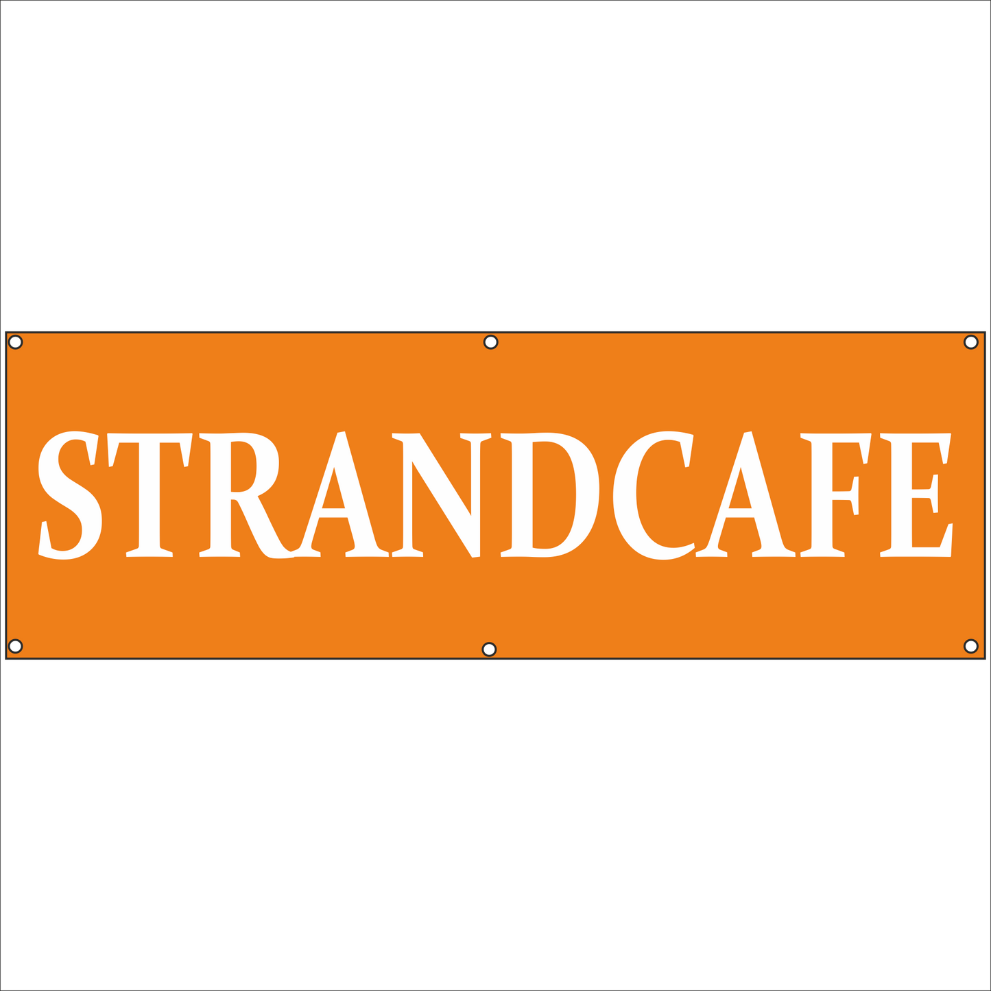 Werbeplane - Gerüstplane - p133 - Strandcafe - NEU - Plane für Baustelle- Garten- Zaun oder Veranstaltung