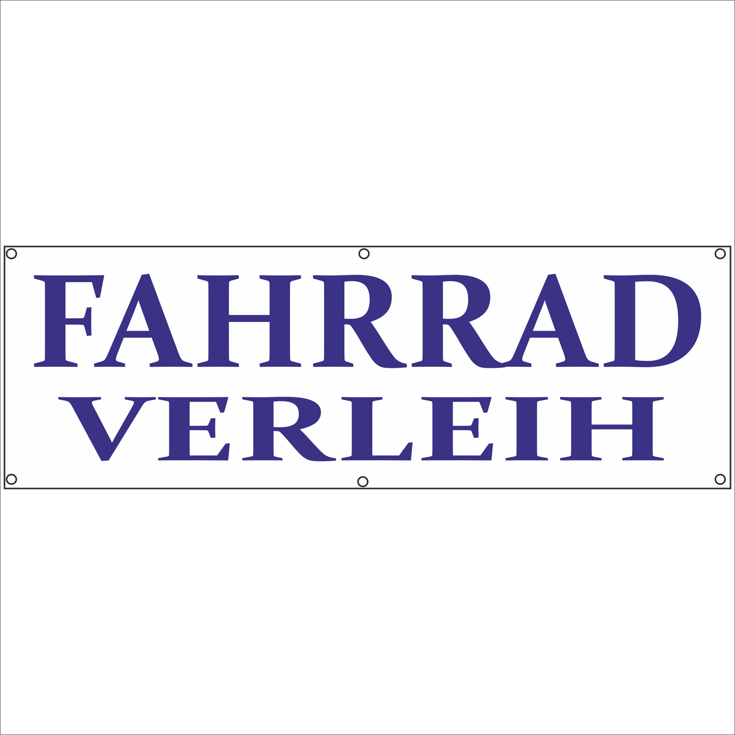 Werbeplane - Gerüstplane - p135 - Fahrradverleih - NEU - Plane für Baustelle- Garten- Zaun oder Veranstaltung