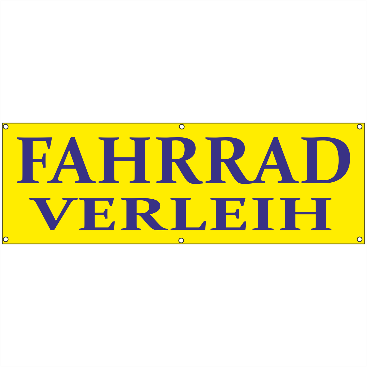 Werbeplane - Gerüstplane - p135 - Fahrradverleih - NEU - Plane für Baustelle- Garten- Zaun oder Veranstaltung