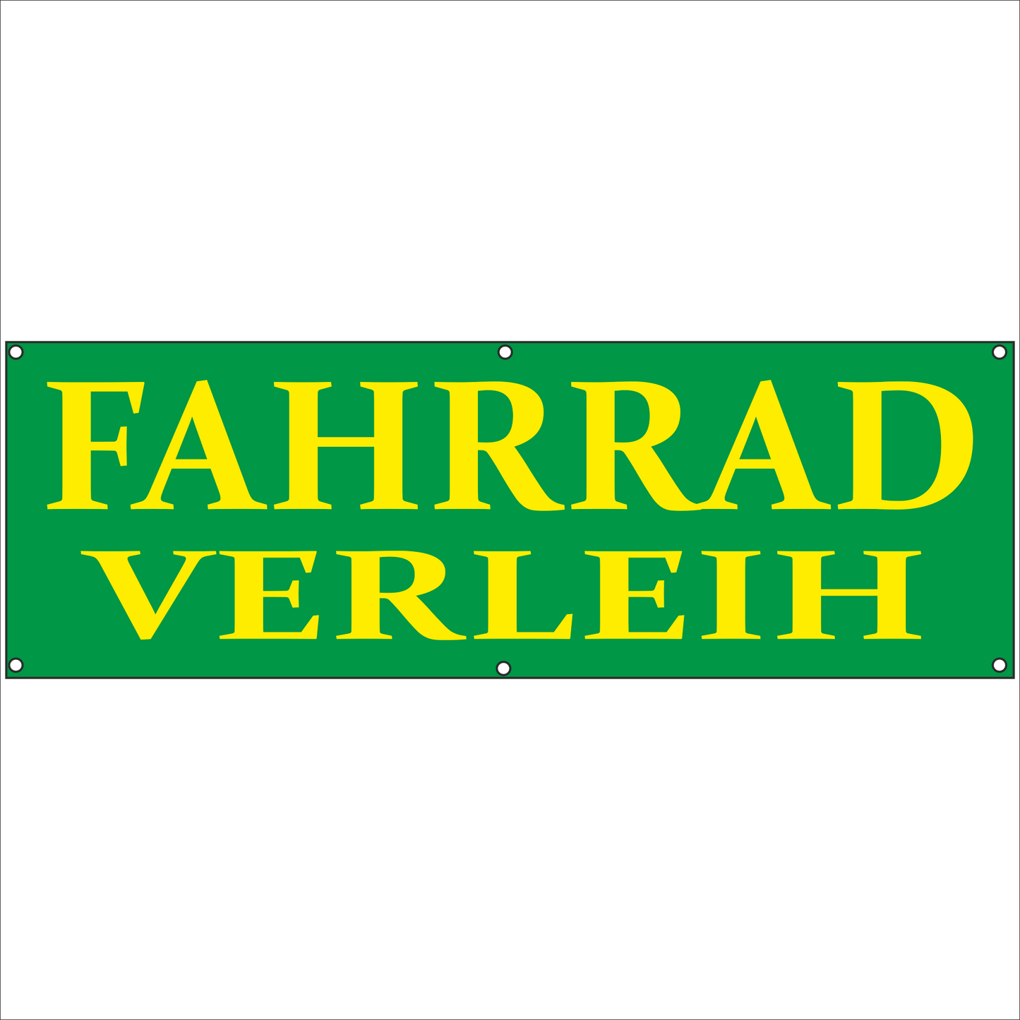 Werbeplane - Gerüstplane - p135 - Fahrradverleih - NEU - Plane für Baustelle- Garten- Zaun oder Veranstaltung