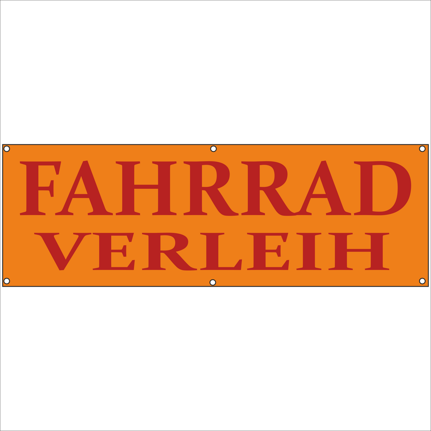Werbeplane - Gerüstplane - p135 - Fahrradverleih - NEU - Plane für Baustelle- Garten- Zaun oder Veranstaltung