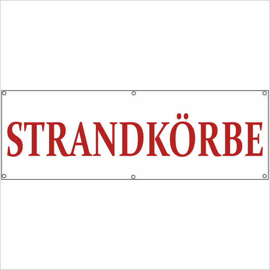 Werbeplane - Gerüstplane - p136 - Strandkörbe - NEU - Plane für Baustelle- Garten- Zaun oder Veranstaltung