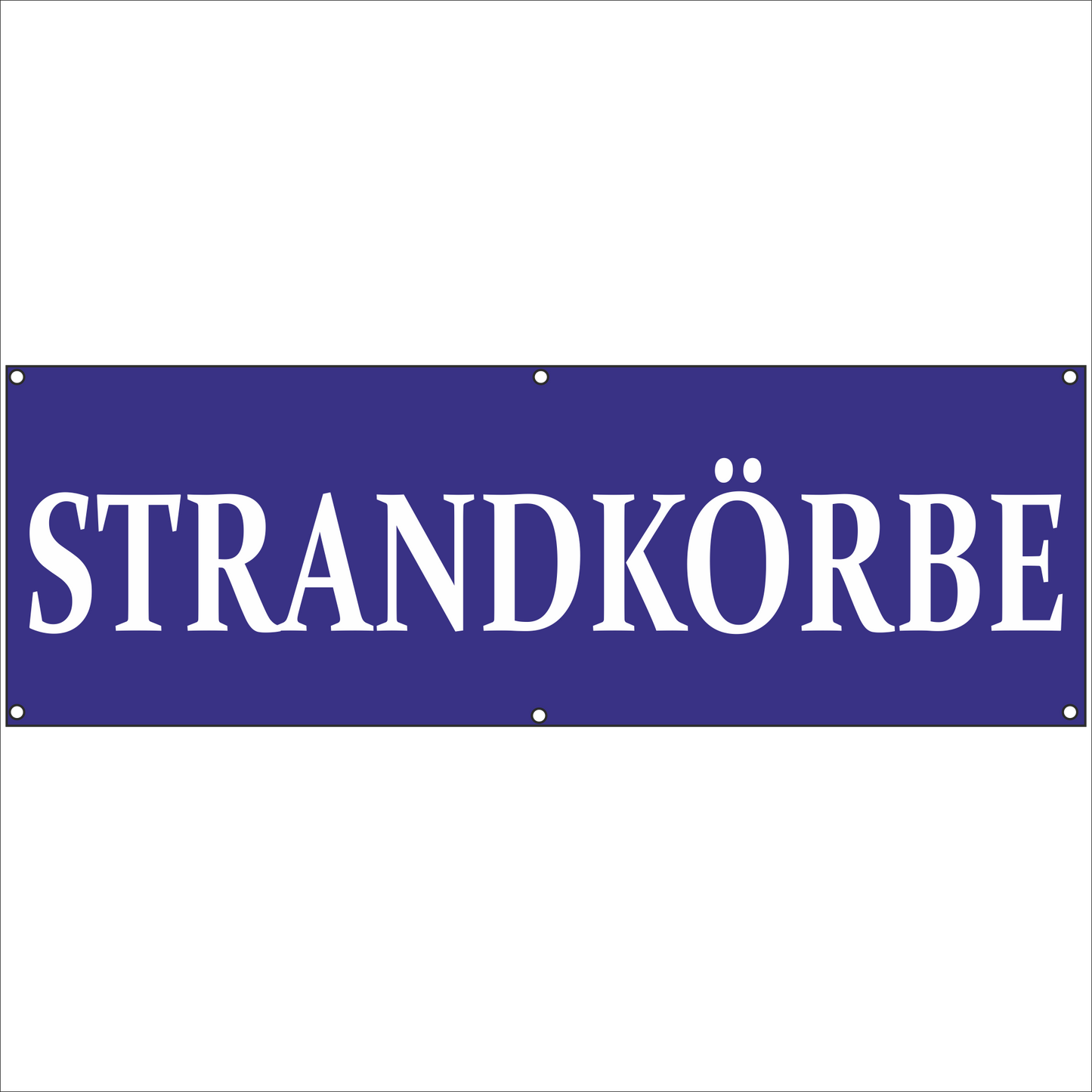 Werbeplane - Gerüstplane - p136 - Strandkörbe - NEU - Plane für Baustelle- Garten- Zaun oder Veranstaltung
