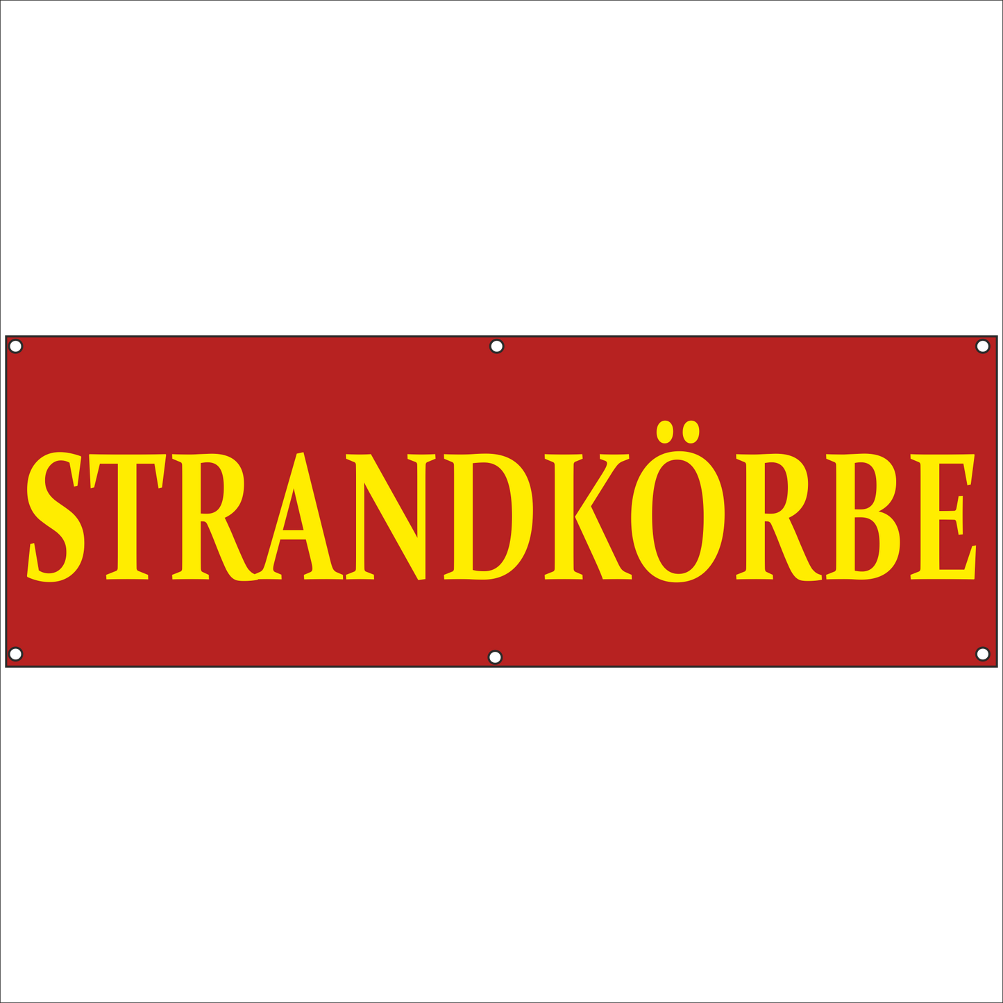 Werbeplane - Gerüstplane - p136 - Strandkörbe - NEU - Plane für Baustelle- Garten- Zaun oder Veranstaltung